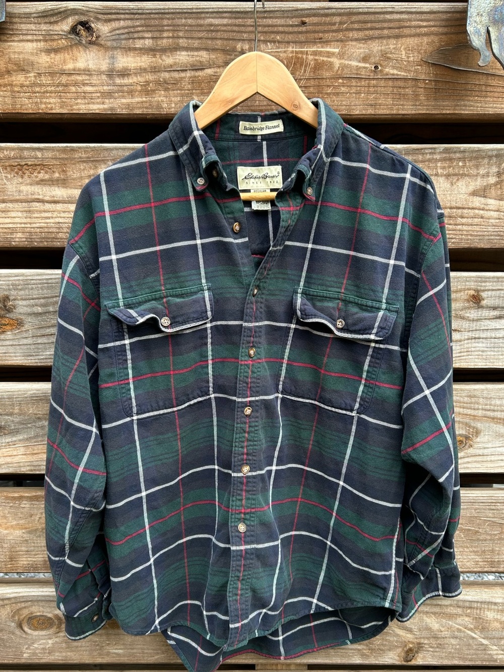 Vintage 1990s Eddie Bauer Bainbridge Flannel - L